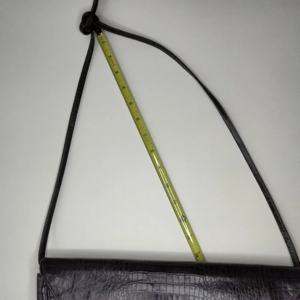 Vintage Robert Bestien Shoulder Bag Crocodile Embossed Pattern Leather Purse